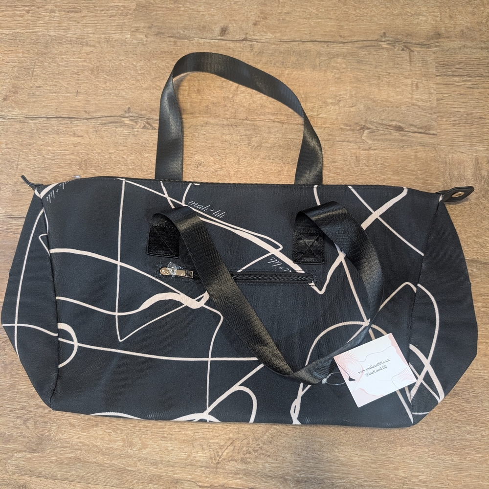 Black and White Graphic Tote Bag